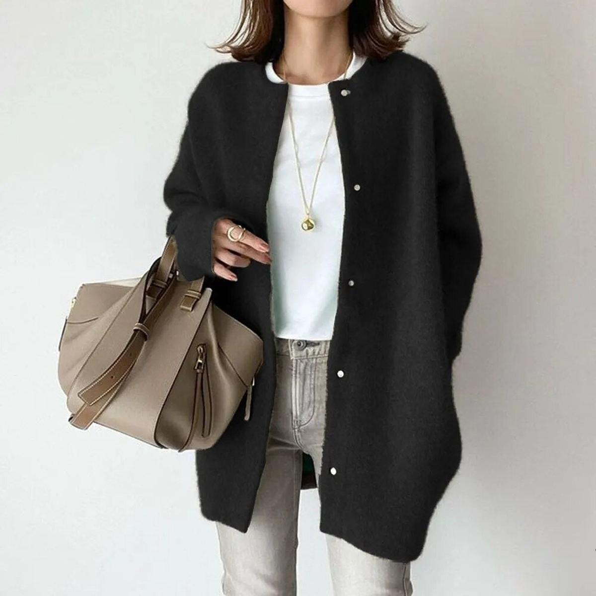 Dames Gebreide Cardigan met Knoopsluiting