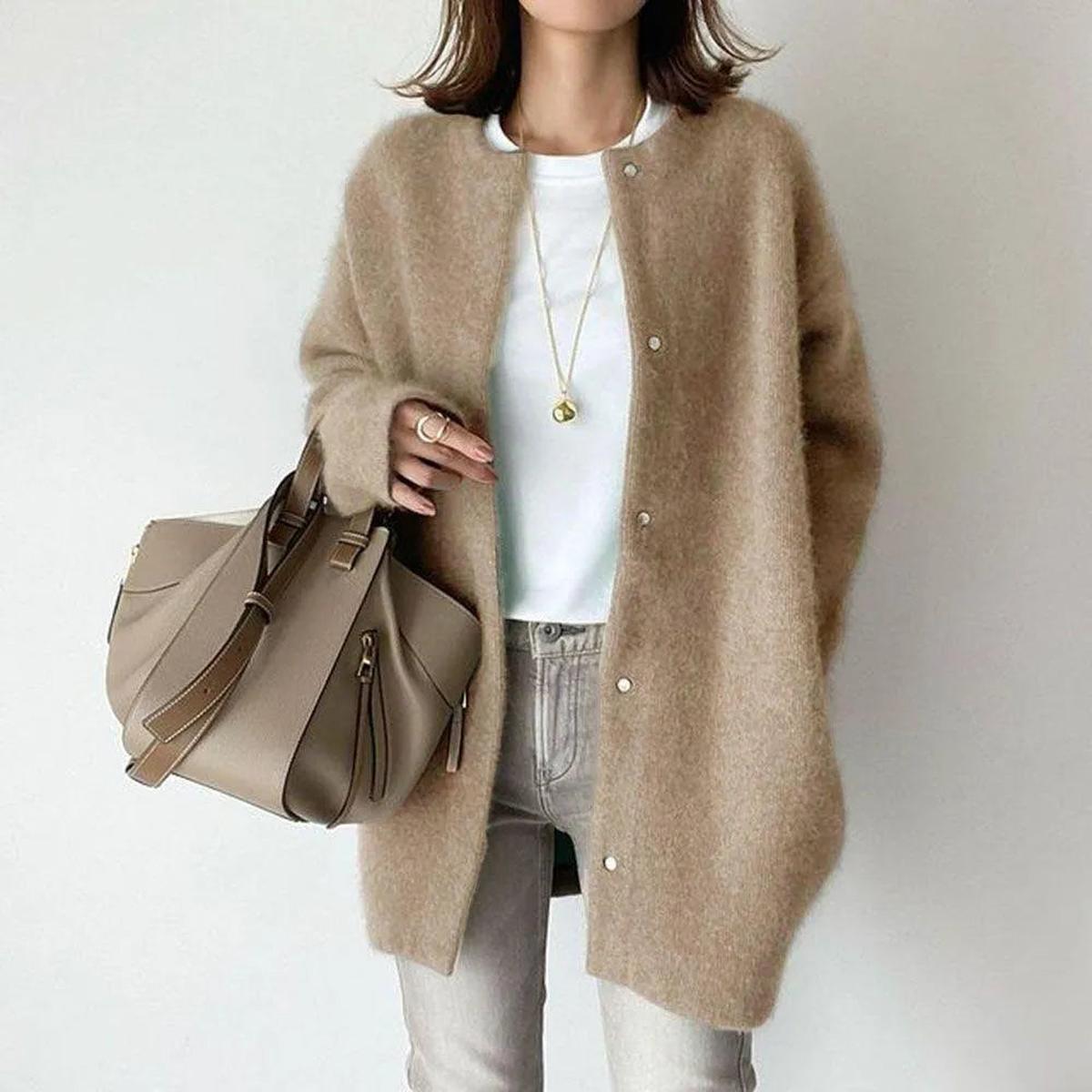 Dames Gebreide Cardigan met Knoopsluiting