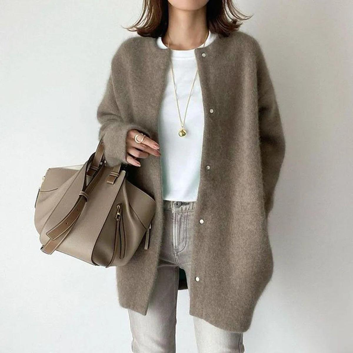 Dames Gebreide Cardigan met Knoopsluiting
