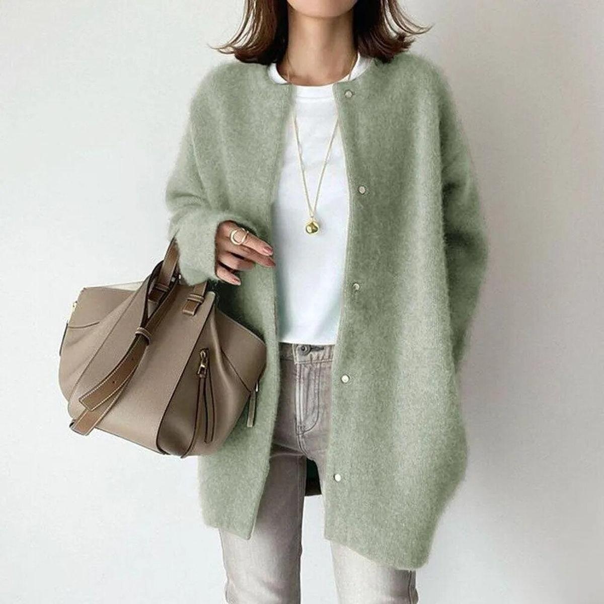 Dames Gebreide Cardigan met Knoopsluiting