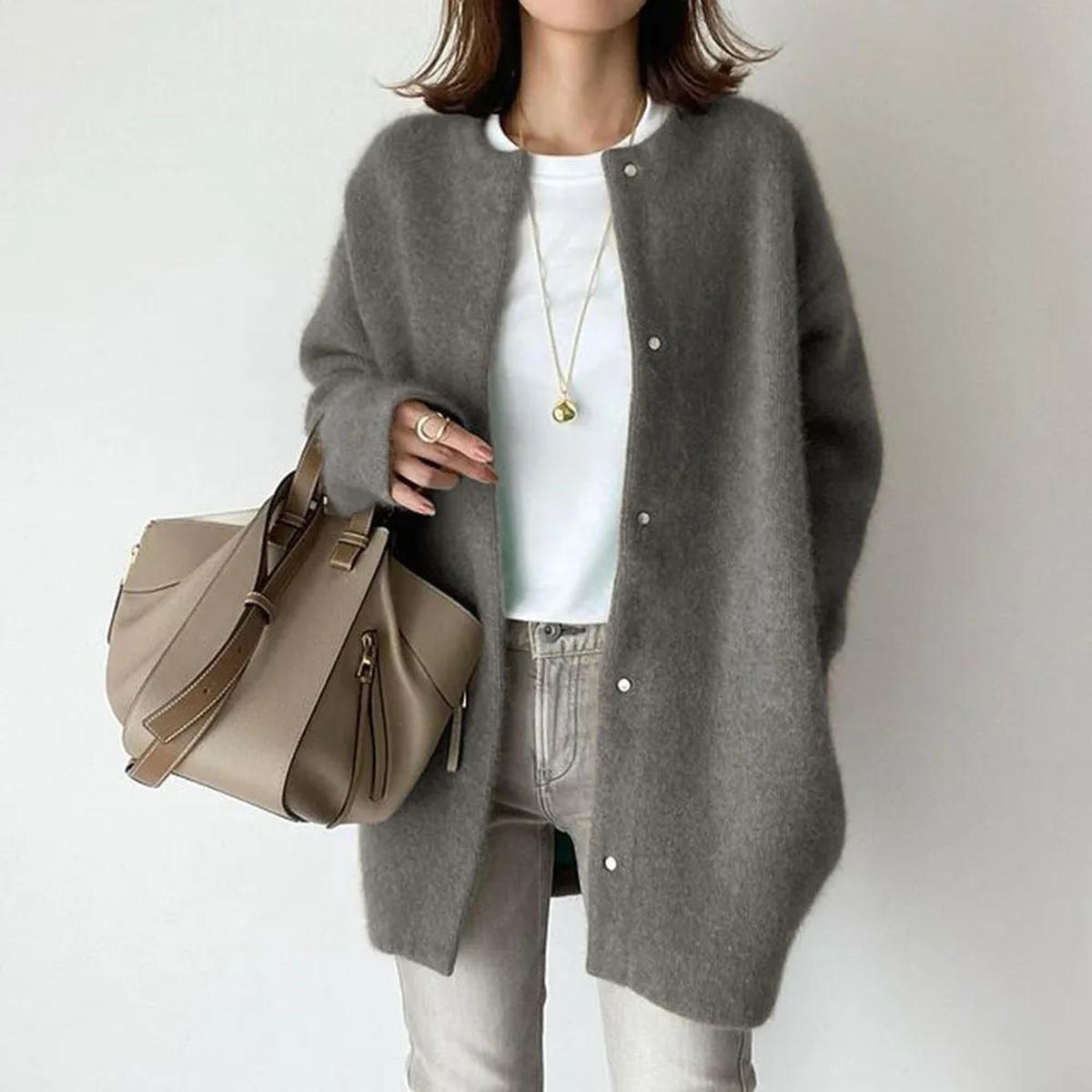 Dames Gebreide Cardigan met Knoopsluiting