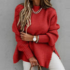 Dames Gebreide Sweatshirt Met Verfijnde Accenten