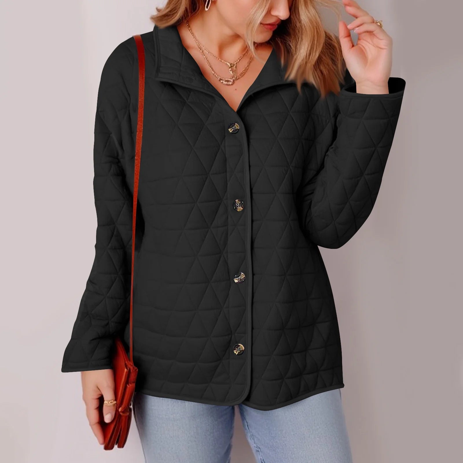 Dames Gewatteerde Oversized Jas Halflang - Comfort Mix