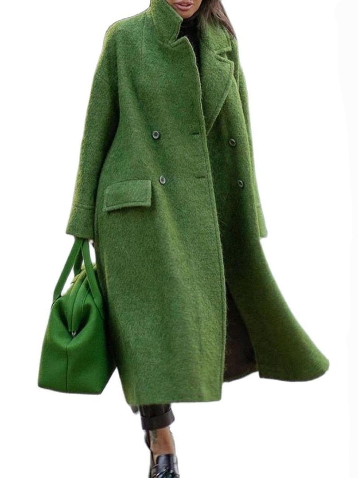 Dames Groene Modejas Voor Comfort En Warmte