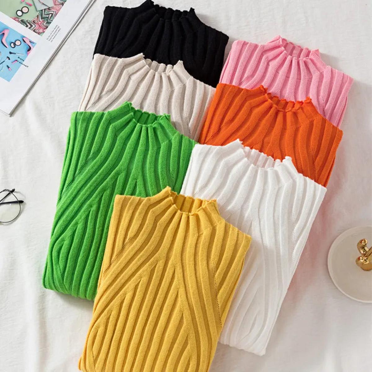 Dames Hoge Hals Trui Met Lange Mouwen - Warm En Veelzijdig