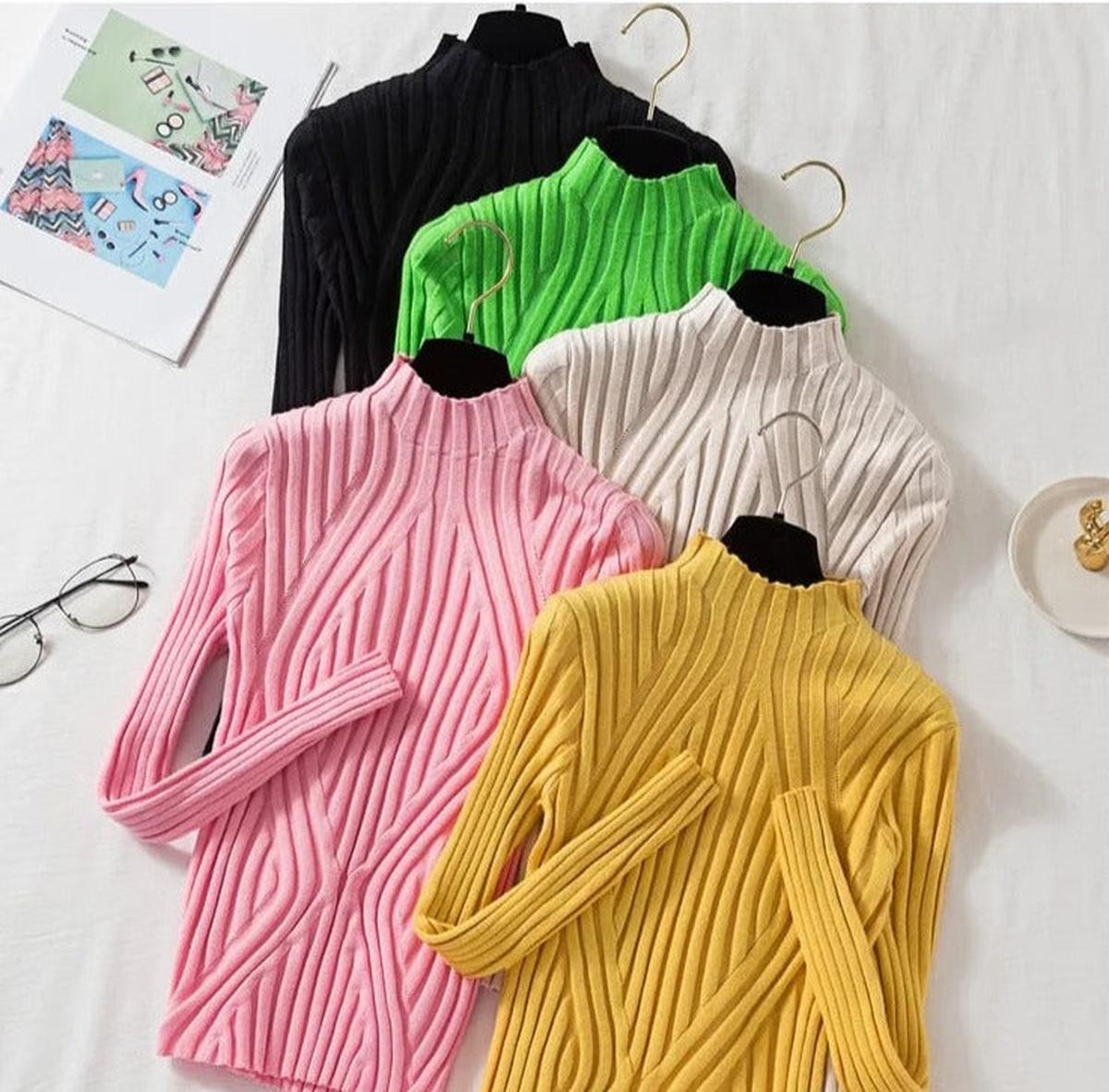 Dames Hoge Hals Trui Met Lange Mouwen - Warm En Veelzijdig