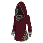 Dames Hoodie Met Tribal Patroon Comfortabele Stijl