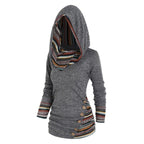 Dames Hoodie Met Tribal Patroon Comfortabele Stijl