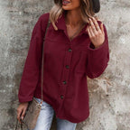 Dames Jas Getailleerd Vilt Look