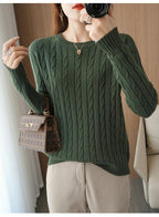 Dames Kabelgebreide Trui voor de Winter