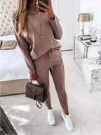 Dames Katoenmix Relaxed Fit Trainingsset
