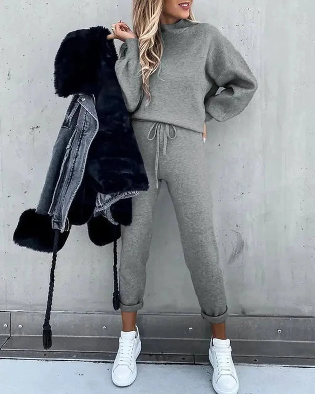 Dames Katoenmix Relaxed Fit Trainingsset