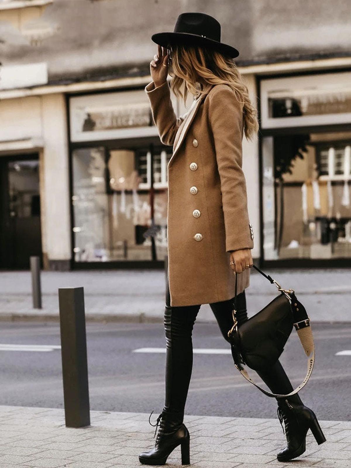 Dames Klassieke Overjas Met Ceintuur En Knopen