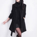 Dames Klassieke Trenchcoat Met Verstelbare Ceintuur