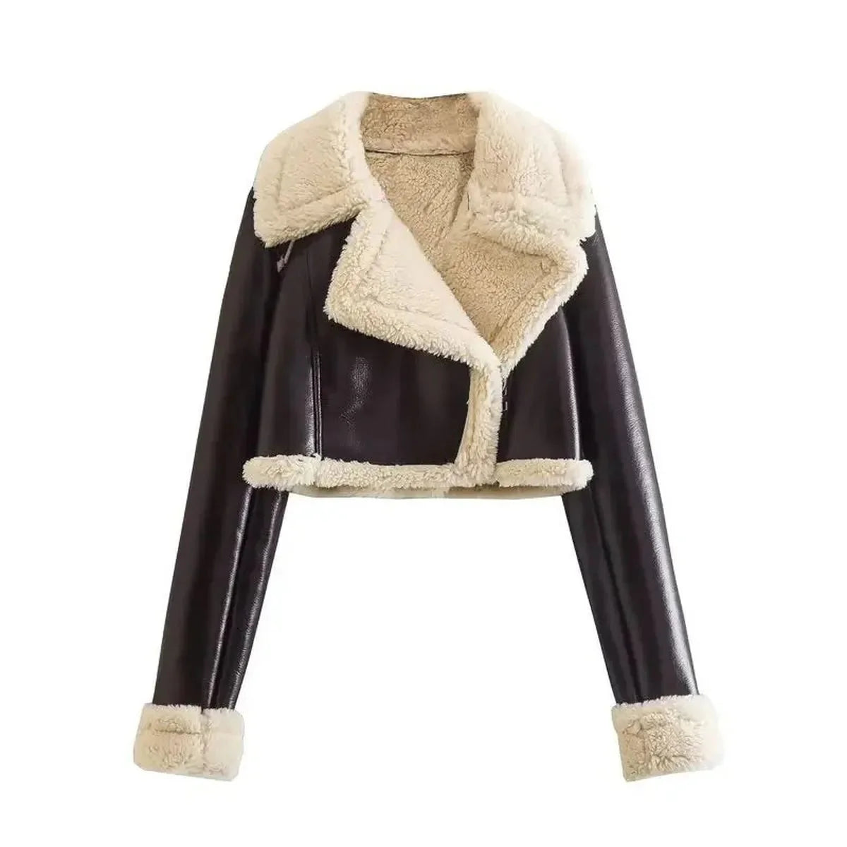Dames Korte Jas met Fleecevoering voor Warmte en Stijl