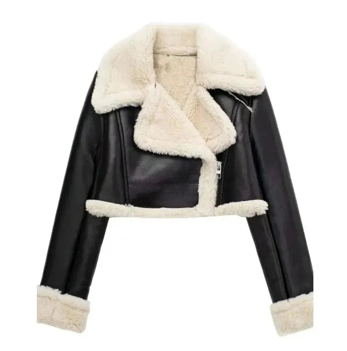 Dames Korte Jas met Fleecevoering voor Warmte en Stijl