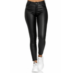Dames Lange Leren Jegging Broek