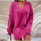 Dames Losse Pasvorm Pullover Jurk