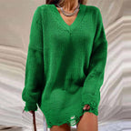 Dames Losse Pasvorm Pullover Jurk