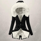 Dames Mid-Length Parka Jas Met Imitatiebont Gevoerde Capuchon