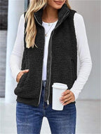Dames Mouwloos Fleece Vest met Rits