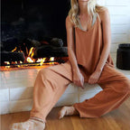 Dames Mouwloze Casual Jumpsuit met Zakjes
