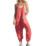 Dames Mouwloze Casual Jumpsuit met Zakjes