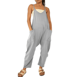Dames Mouwloze Casual Jumpsuit met Zakjes