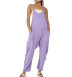 Dames Mouwloze Casual Jumpsuit met Zakjes