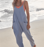 Dames Mouwloze Casual Jumpsuit met Zakjes