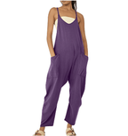 Dames Mouwloze Casual Jumpsuit met Zakjes
