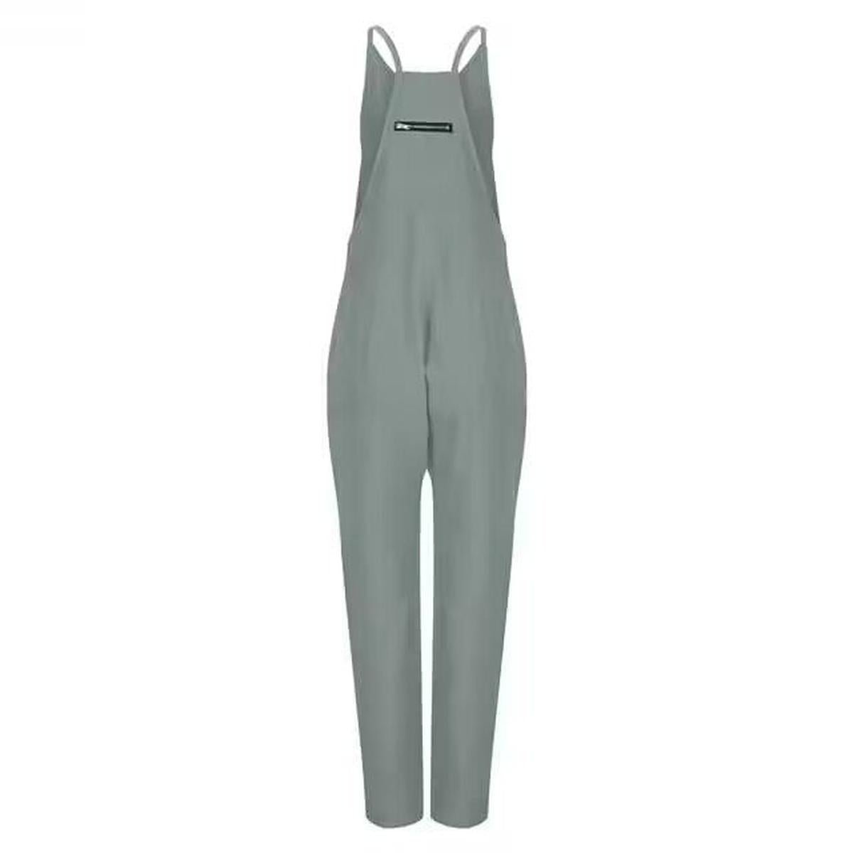 Dames Mouwloze Casual Jumpsuit met Zakjes