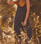 Dames Mouwloze Casual Jumpsuit met Zakjes