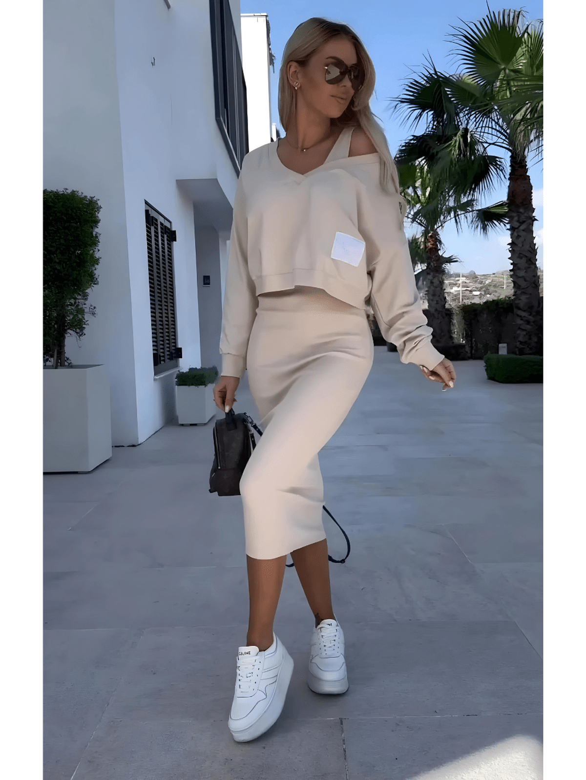 Dames Mouwloze Sweater Jurk - Beperkte Editie