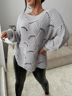 Dames Oversized Gebreide Trui Comfortabele Mode Sweater