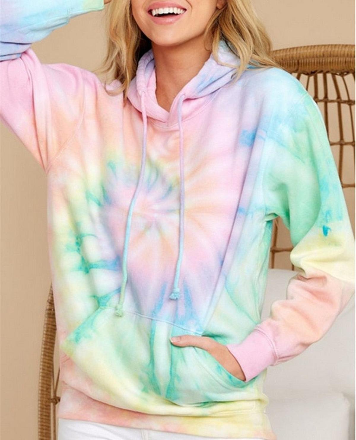Dames Oversized Tie dye Hoodie Voor Casual Comfort En Streetwear