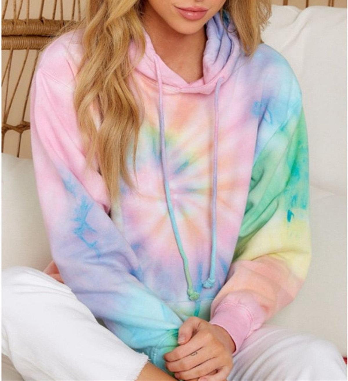 Dames Oversized Tie dye Hoodie Voor Casual Comfort En Streetwear