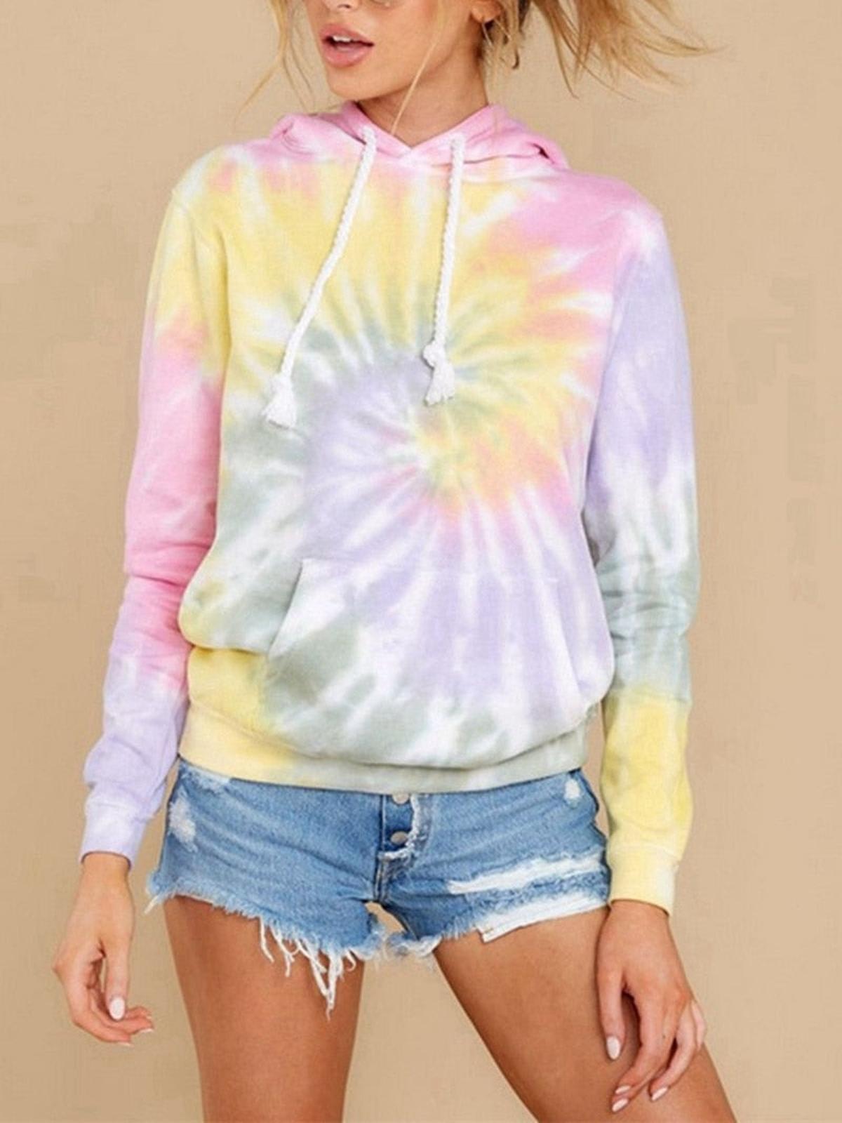 Dames Oversized Tie dye Hoodie Voor Casual Comfort En Streetwear