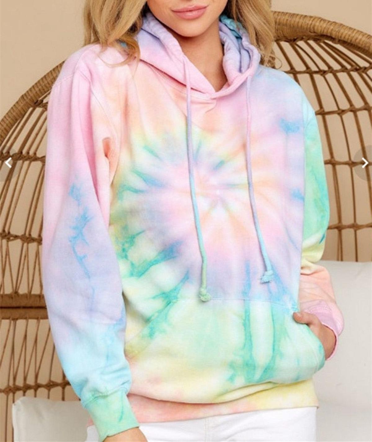 Dames Oversized Tie dye Hoodie Voor Casual Comfort En Streetwear