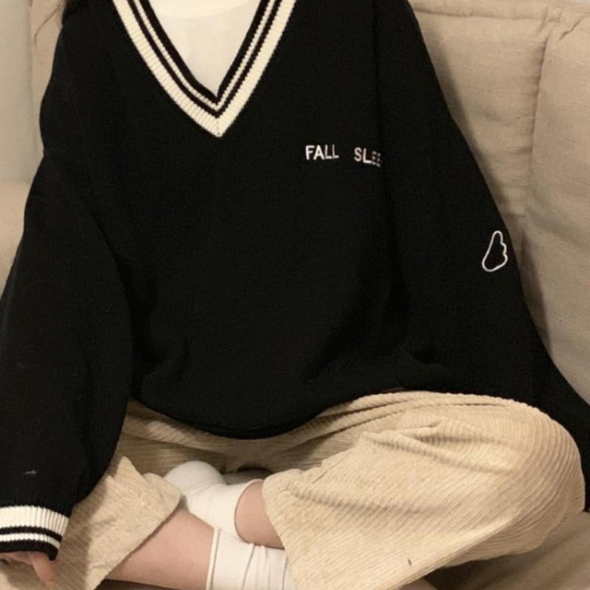 Dames Oversized V-hals Trui Met Comfortabele Pasvorm