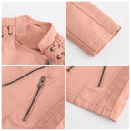 Dames PU Leder Motorjack Voor Casual En Buitenactiviteiten