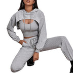 Dames Premium Trainingspak met Hoodie en Elastische Taillebroek