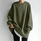 Dames Ruimvallend Katoenen Pullover Sweatshirt