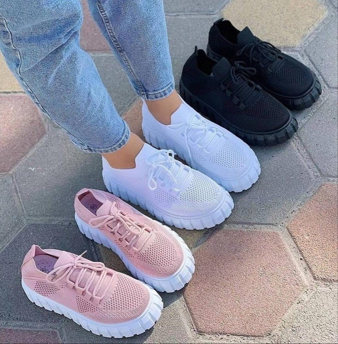 Dames Schoenen Van Rekbare Stretchstof - Ademend, Lichtgewicht, Elastische Pasvorm