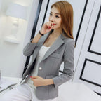 Dames Slank Passende Lange Mouwen Blazer Jas