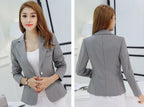 Dames Slank Passende Lange Mouwen Blazer Jas