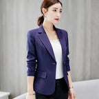 Dames Slank Passende Lange Mouwen Blazer Jas