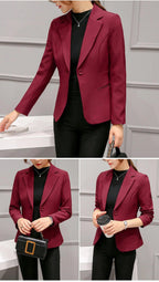 Dames Slank Passende Lange Mouwen Blazer Jas