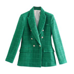 Dames Slim Fit Blazer Professioneel Tailored Jacket