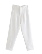 Dames Slim Fit Elegante Broek Van Premium Stof